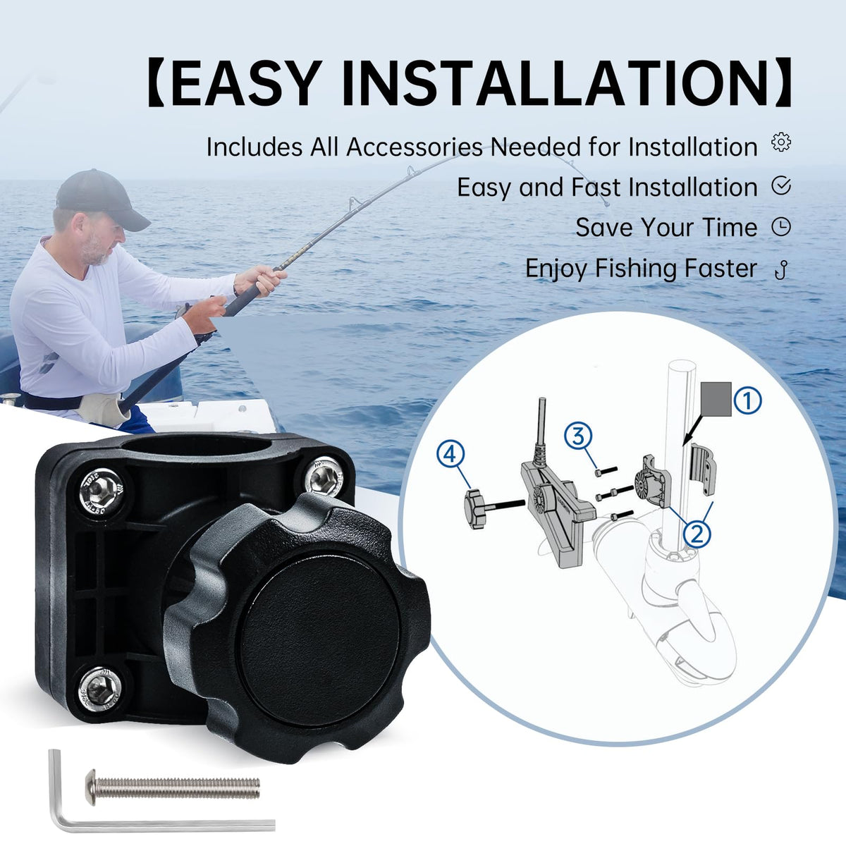 Lrichy easy-installation kit includes all necessary hardware.