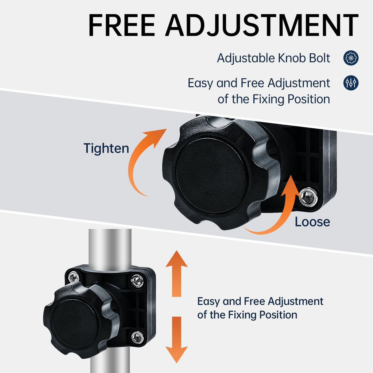 Lrichy mount provides two fixed bolt modes for installation flexibility.