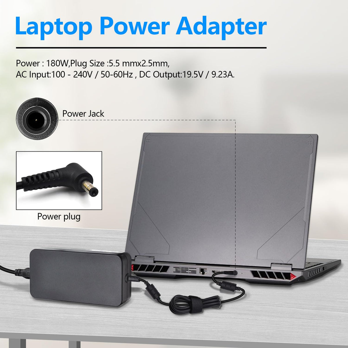 Lrker 180W MSI PSU label with specs for quick compatibility checks.