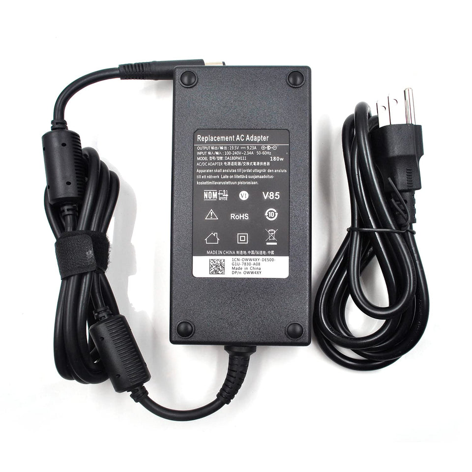 Lrker 180W Dell charger front view showing compact, reliable power.