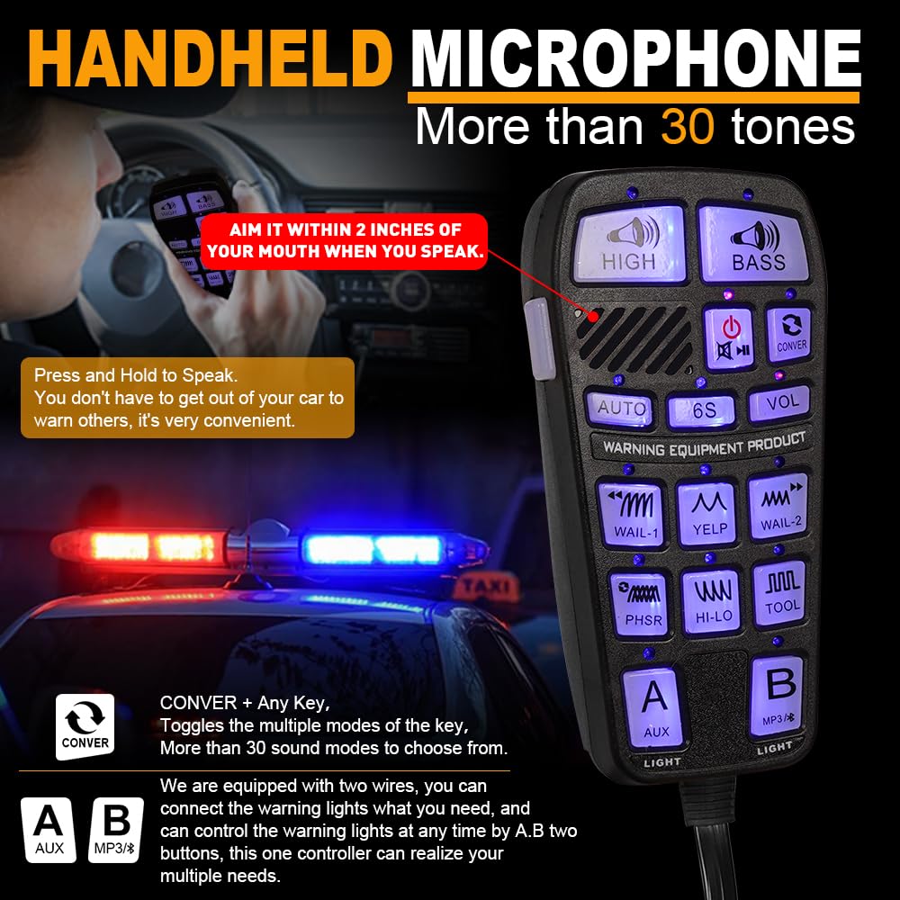 LRTER handheld microphone for on road command