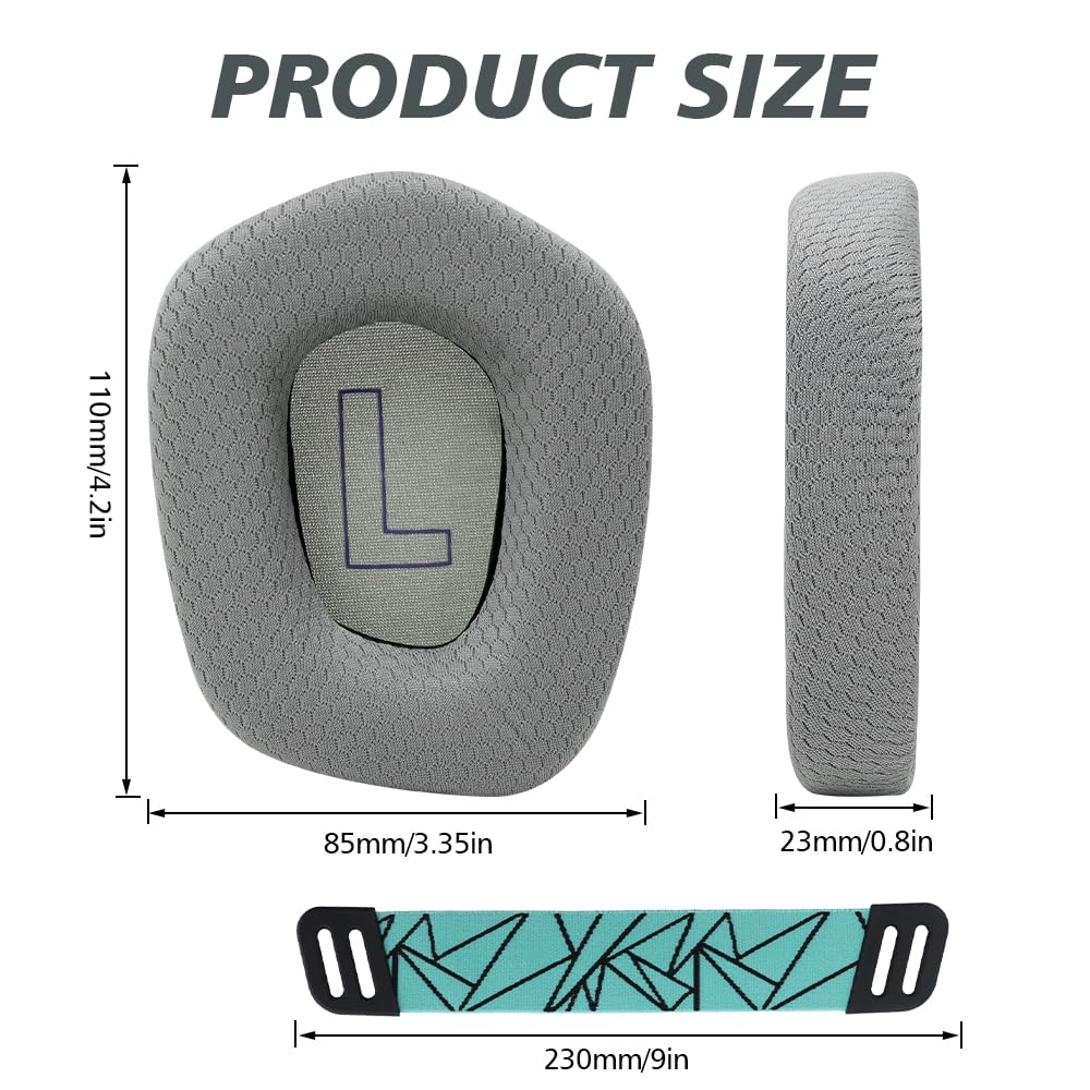 LRZMOLS headband replacement image shows included accessory for full headset refresh.