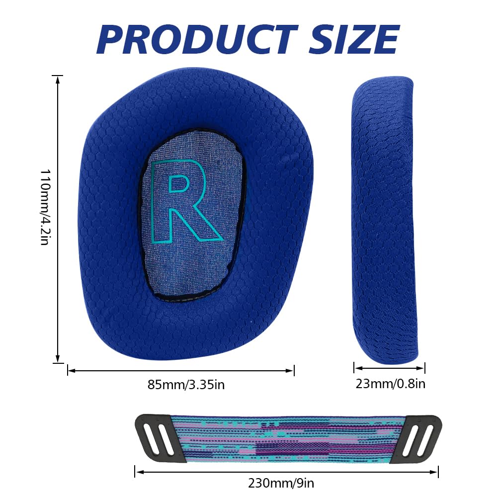 LRZMOLS memory foam close-up in blue showing plush density