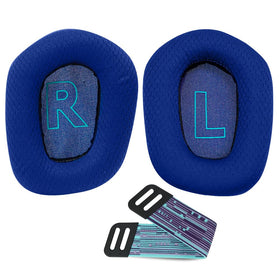 LRZMOLS ear pads for Logitech G535 in blue with breathable foam