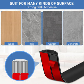 LSGCQ adhesive cord cover easy to cut to length for flexible installations
