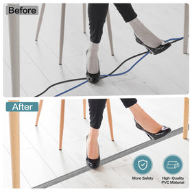 LSGCQ floor cable management keeps spaces tidy while safeguarding cables and wheels.