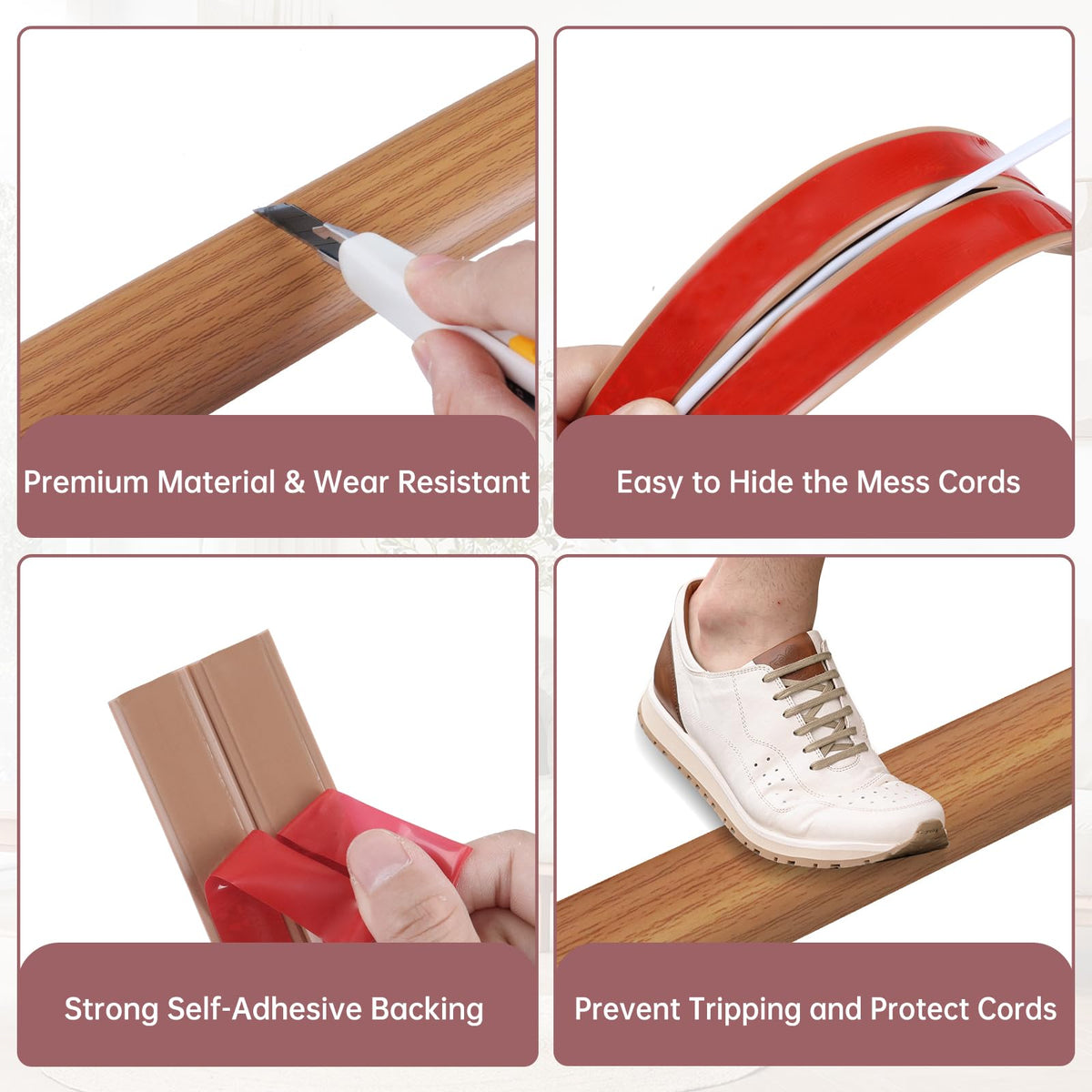 LSGCQ floor cable protector with a low-profile design to reduce trip hazards