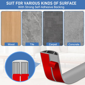 LSGCQ floor cord cover grey durable PVC material withstands daily use in high-traffic areas.