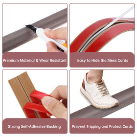 LSGCQ low-profile cord cover; discreet cable protection that wheels glide over.