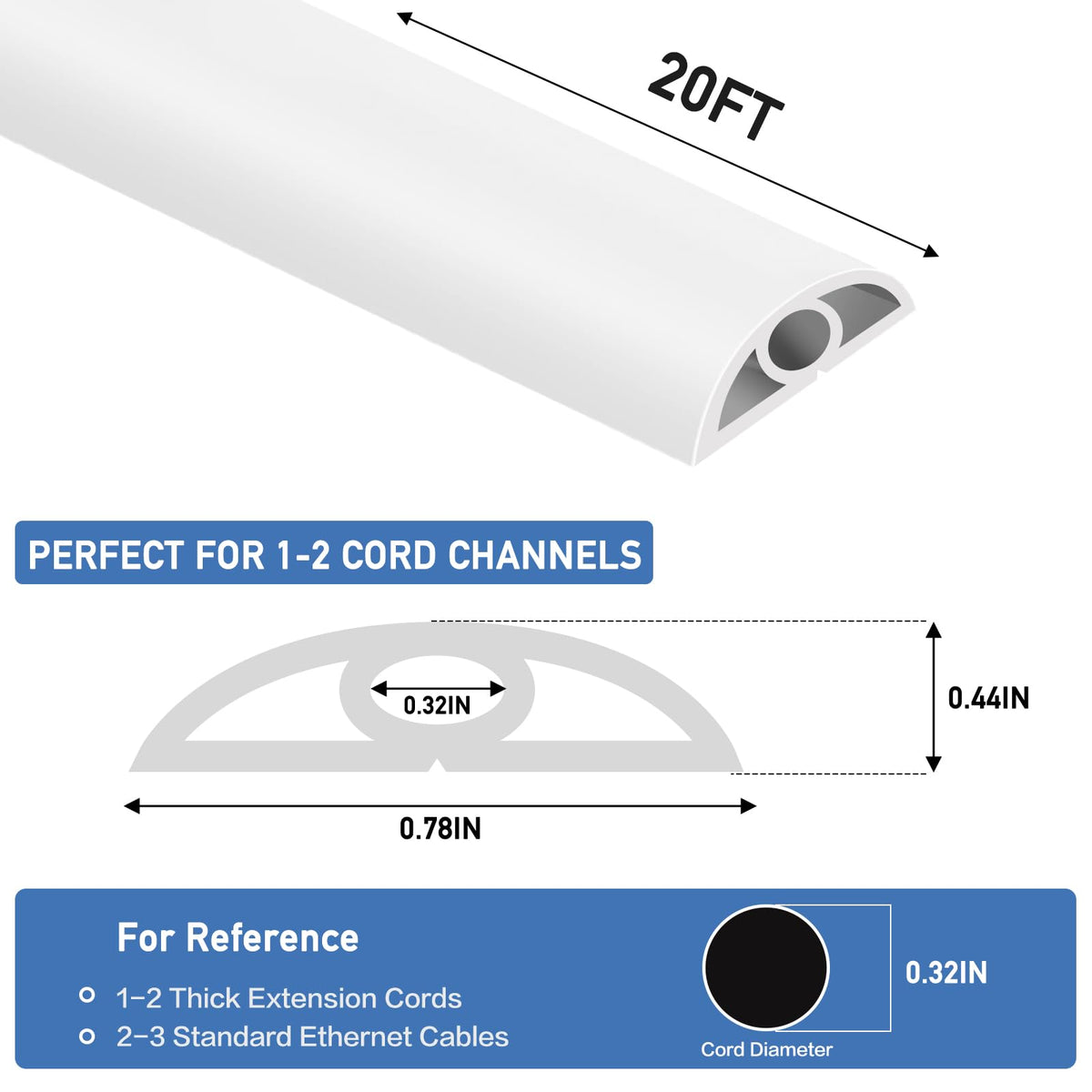 LSGCQ low-profile cord cover blends into floors while hiding cables.