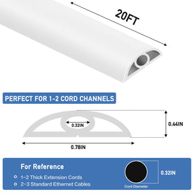 LSGCQ low-profile cord cover blends into floors while hiding cables.