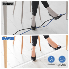 LSGCQ office-use cord cover protects wires on hard floors.