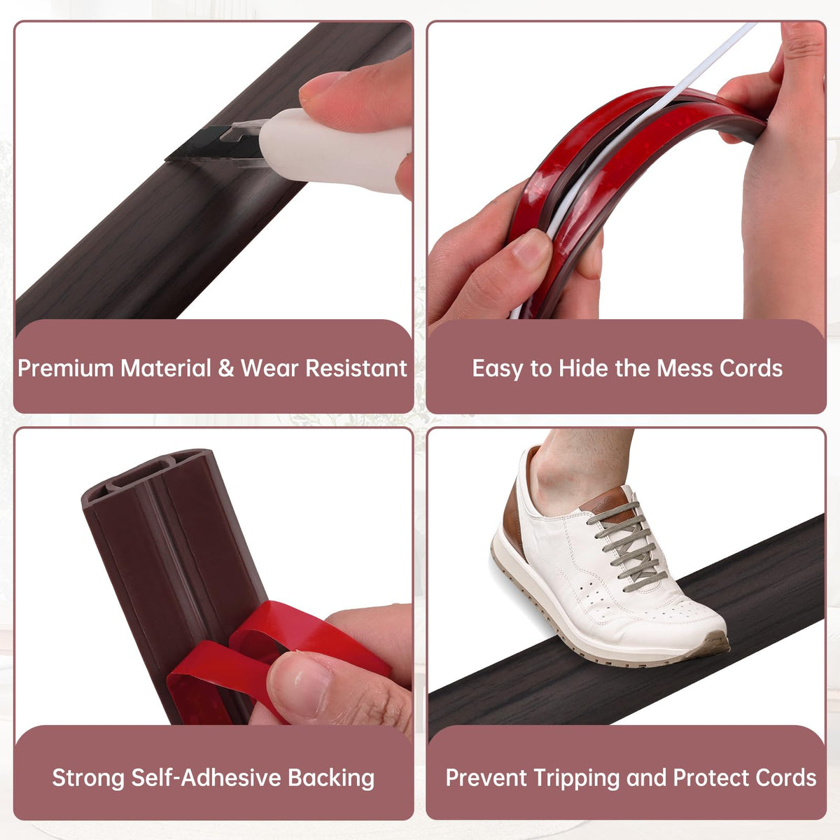 LSGCQ cord cover supports wheels rolling over cords