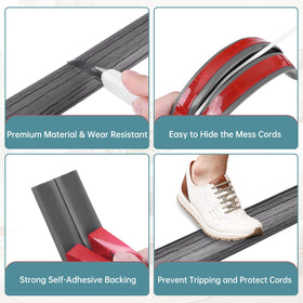 LSGCQ floor cord cover designed to roll smoothly under wheels