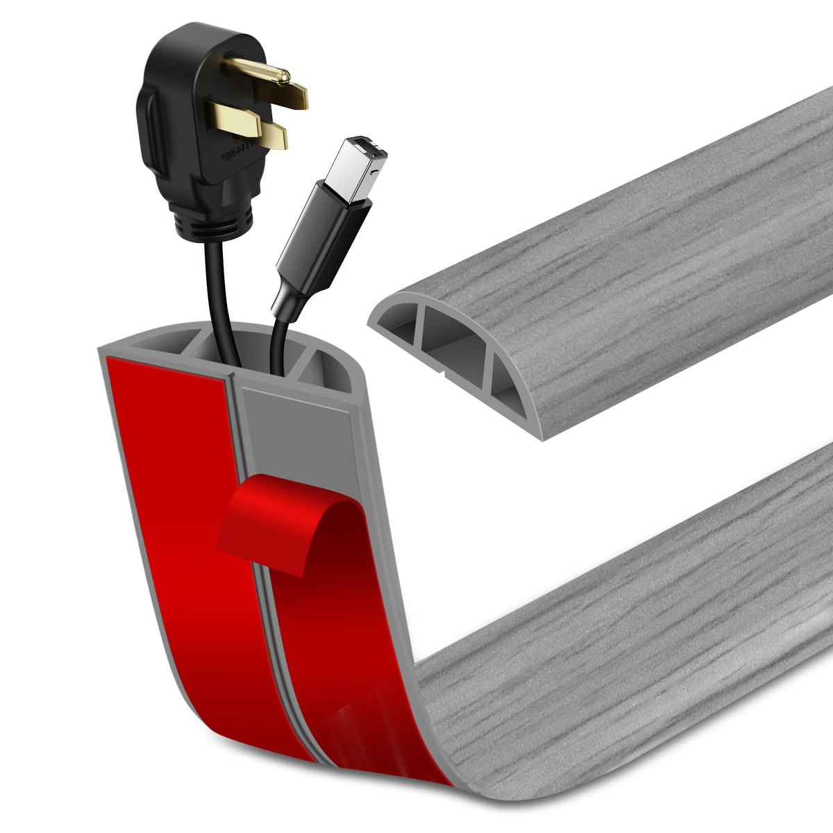 LSGCQ front packaging showing light grey wood finish and 20ft length for tidy cables