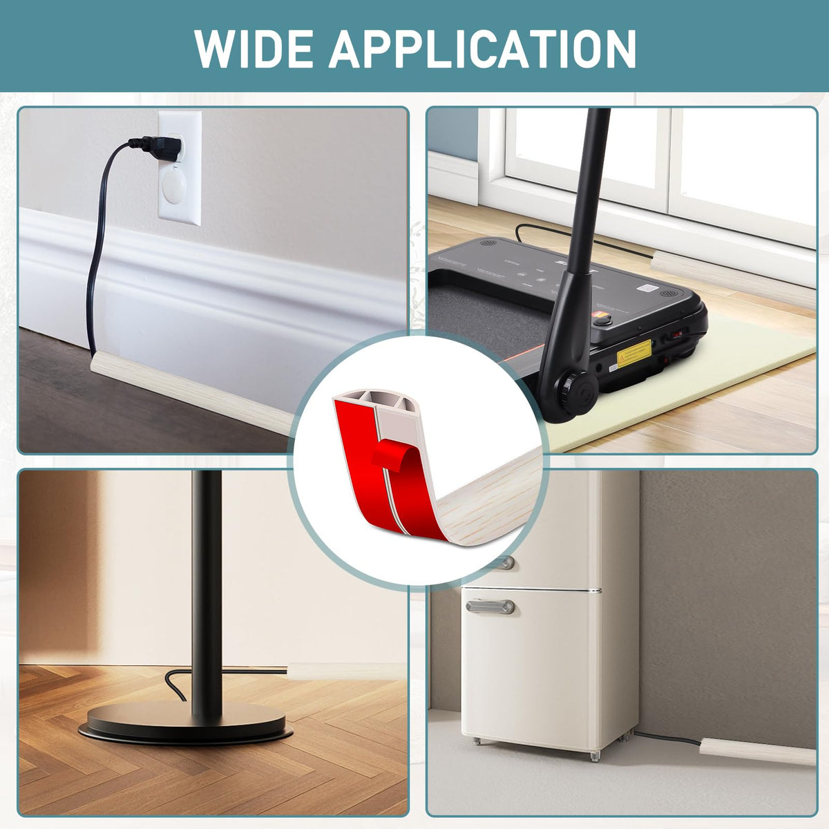 LSGCQ in office setting concealing cords for a tidy workspace and safer floors