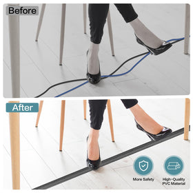 LSGCQ office and workshop floor cover provides tidy cable management