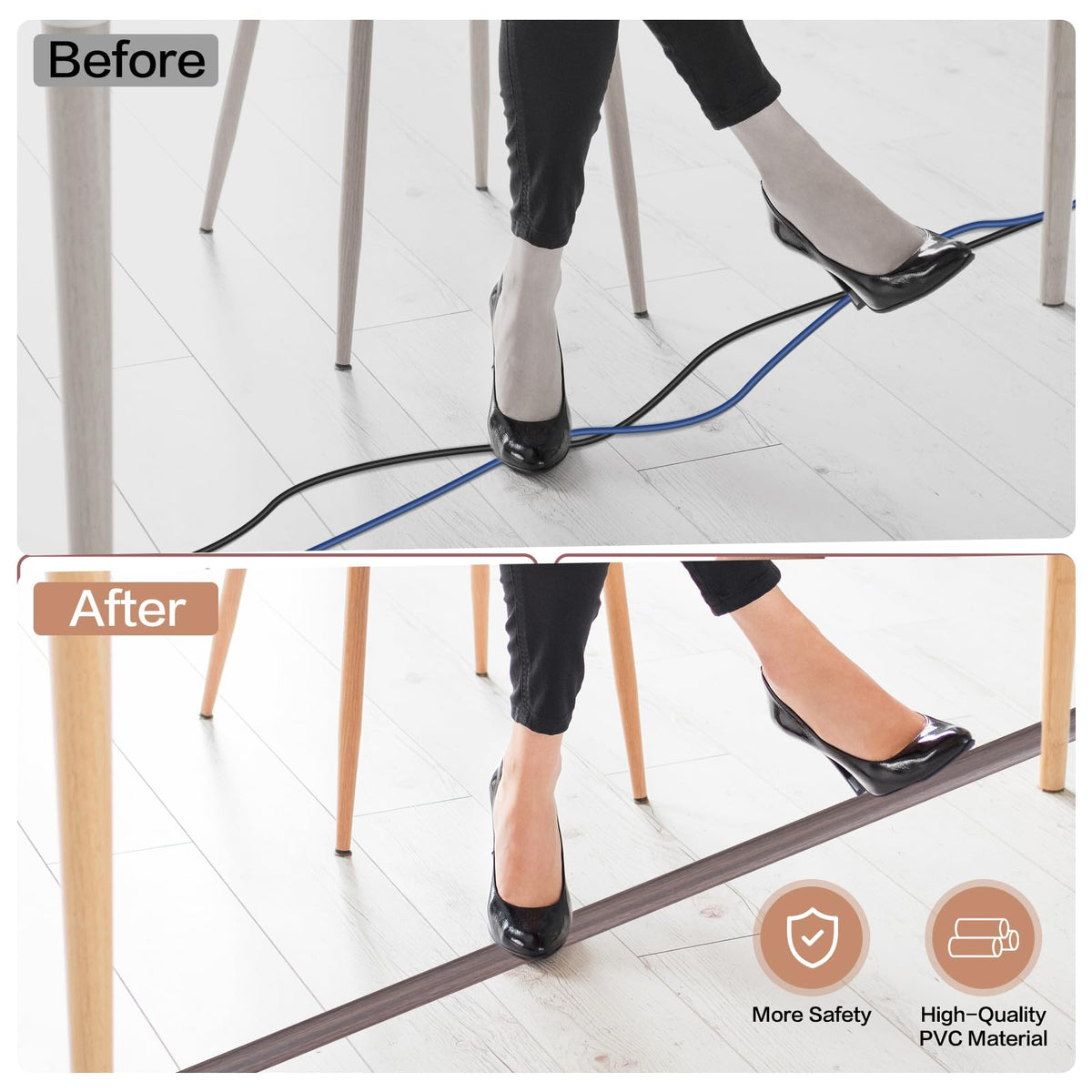 LSGCQ low profile lets chair wheels roll over without catching
