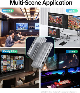 LSIKMC dock Ethernet and audio ports detail, ensures stable network and clear calls