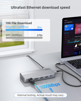 LSIKMC powering laptop with 100W PD showing continuous charging benefit