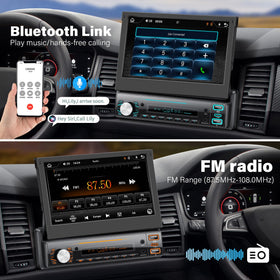 LSLYA Bluetooth FM AUX supports hands-free calls and real-time audio streaming.