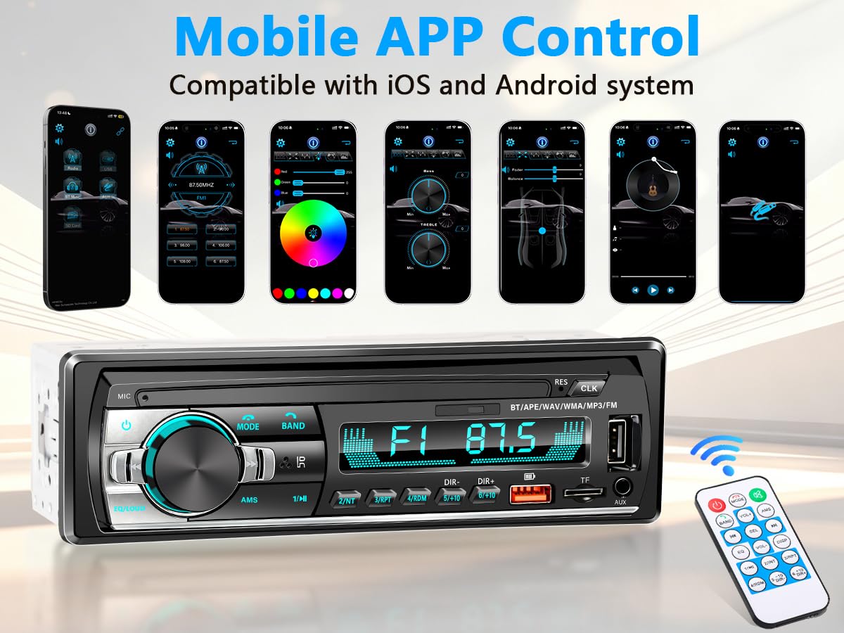 LSLYA car radio with FM tuning for crystal-clear stations during commutes