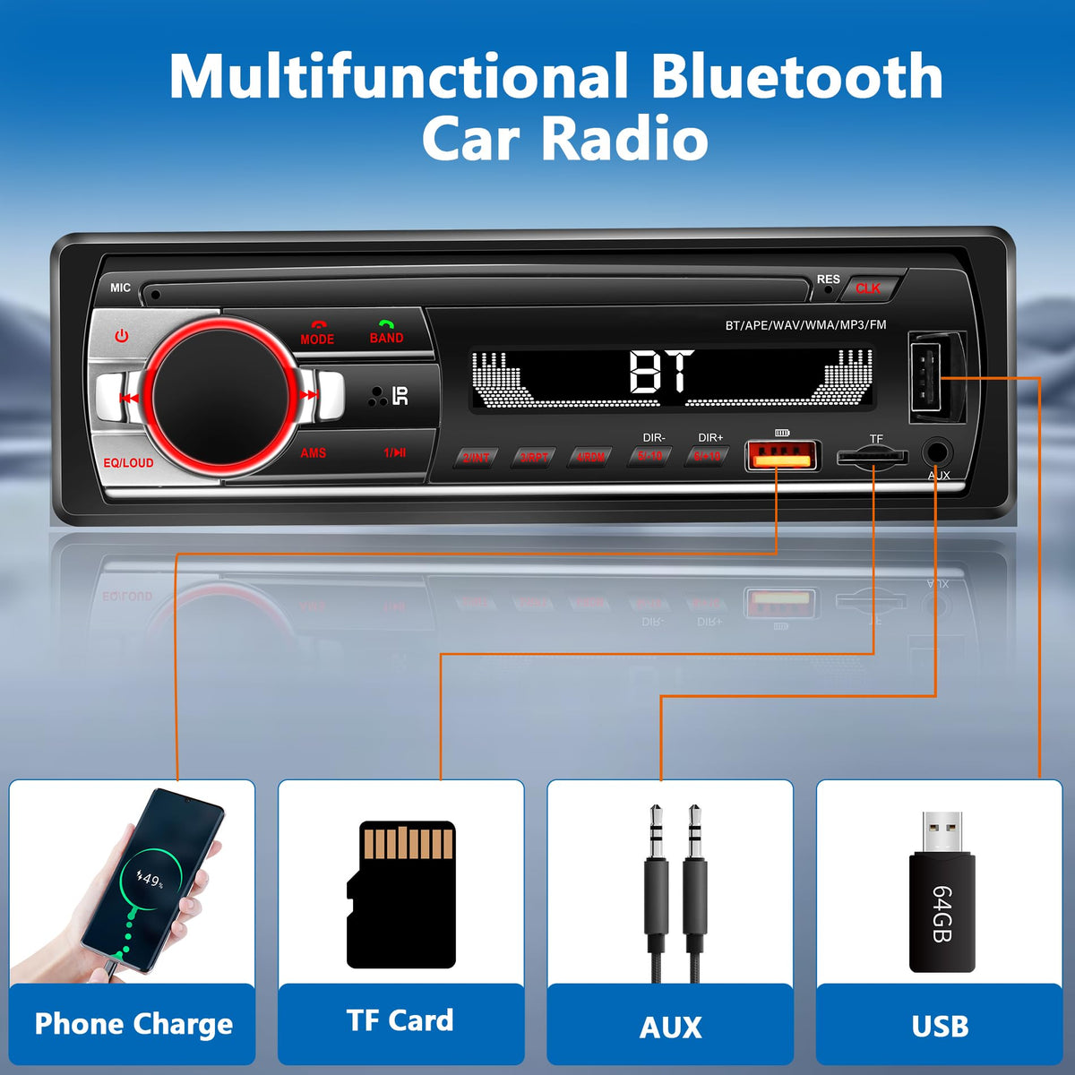 LSLYA remote control included for convenient backseat operation