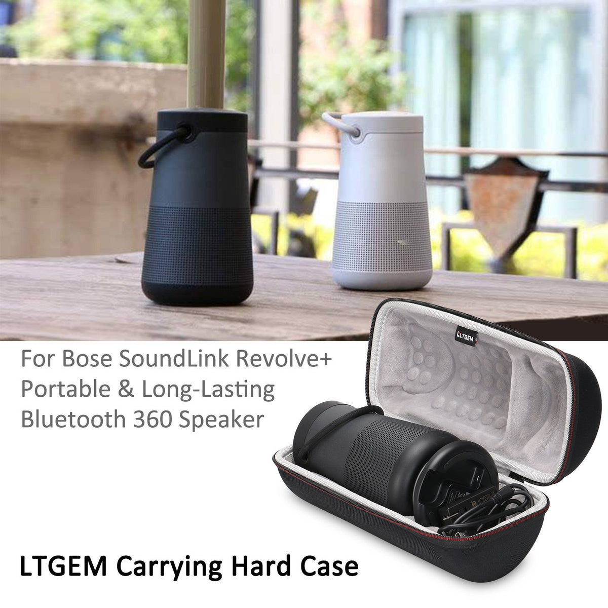 LTGEM smooth 360-degree zipper provides secure, easy access to the case.