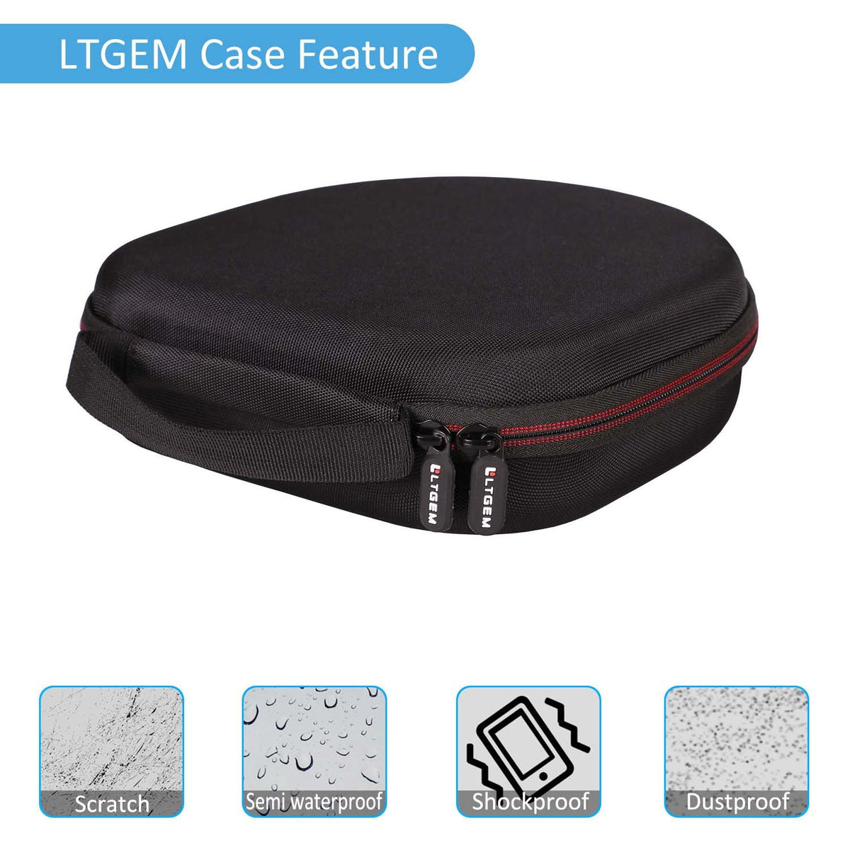 LTGEM Beoplay case 360-degree zip for easy access to headphones