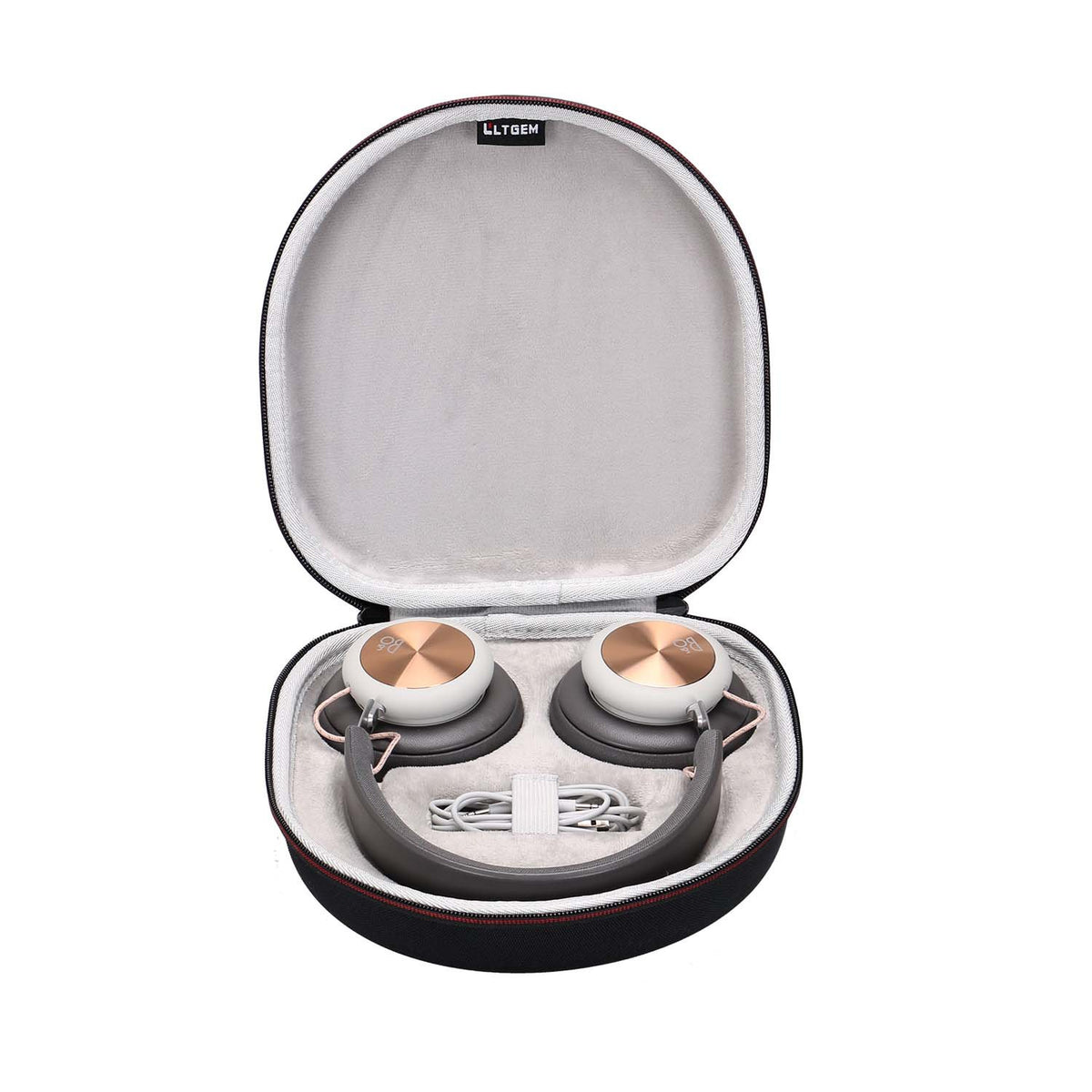 LTGEM Beoplay case front view showing compact hard shell protection for Beoplay HX/H95/H100