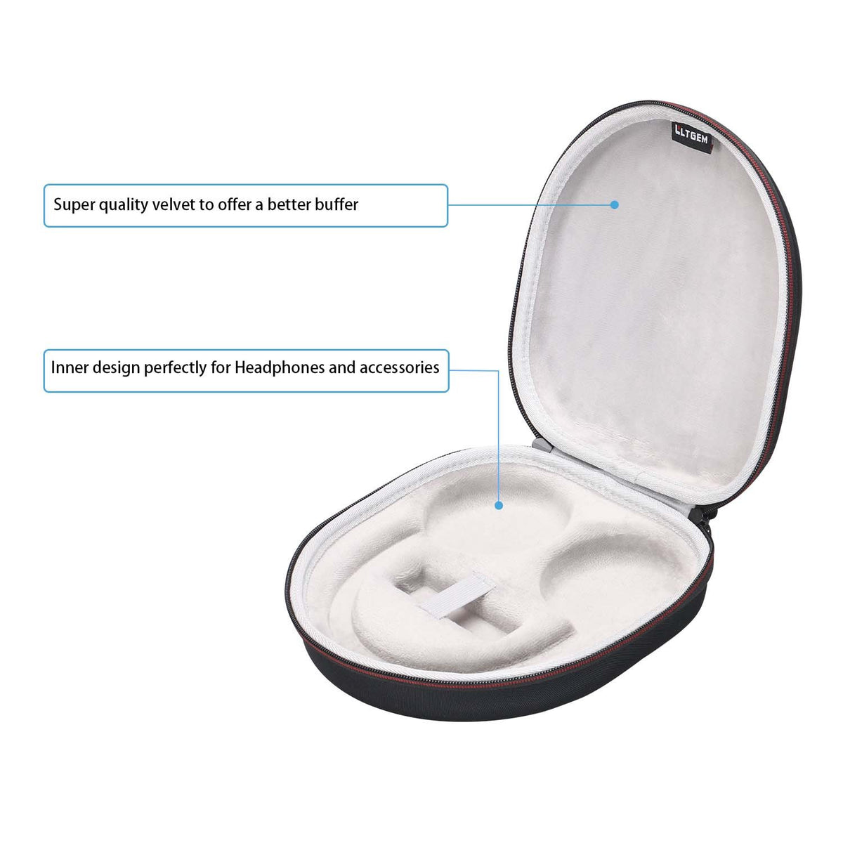 LTGEM Beoplay case open interior with organized compartments
