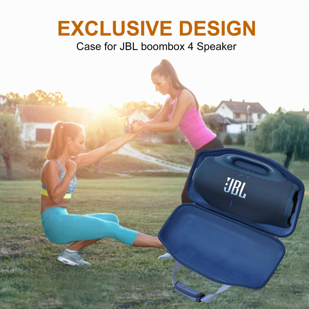LTGEM case shoulder strap detail with padding for comfortable carrying
