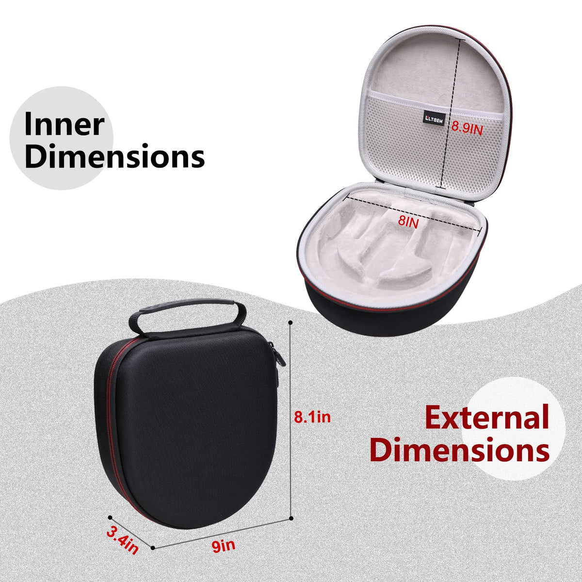 LTGEM case-360-degree-zipper enables smooth opening and closing.