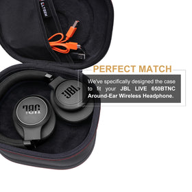 LTGEM case for JBL Tune 770NC zipper detail showing secure closure for transport.