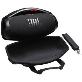 LTGEM front view showing snug fit for JBL Boombox 3 and easy transport