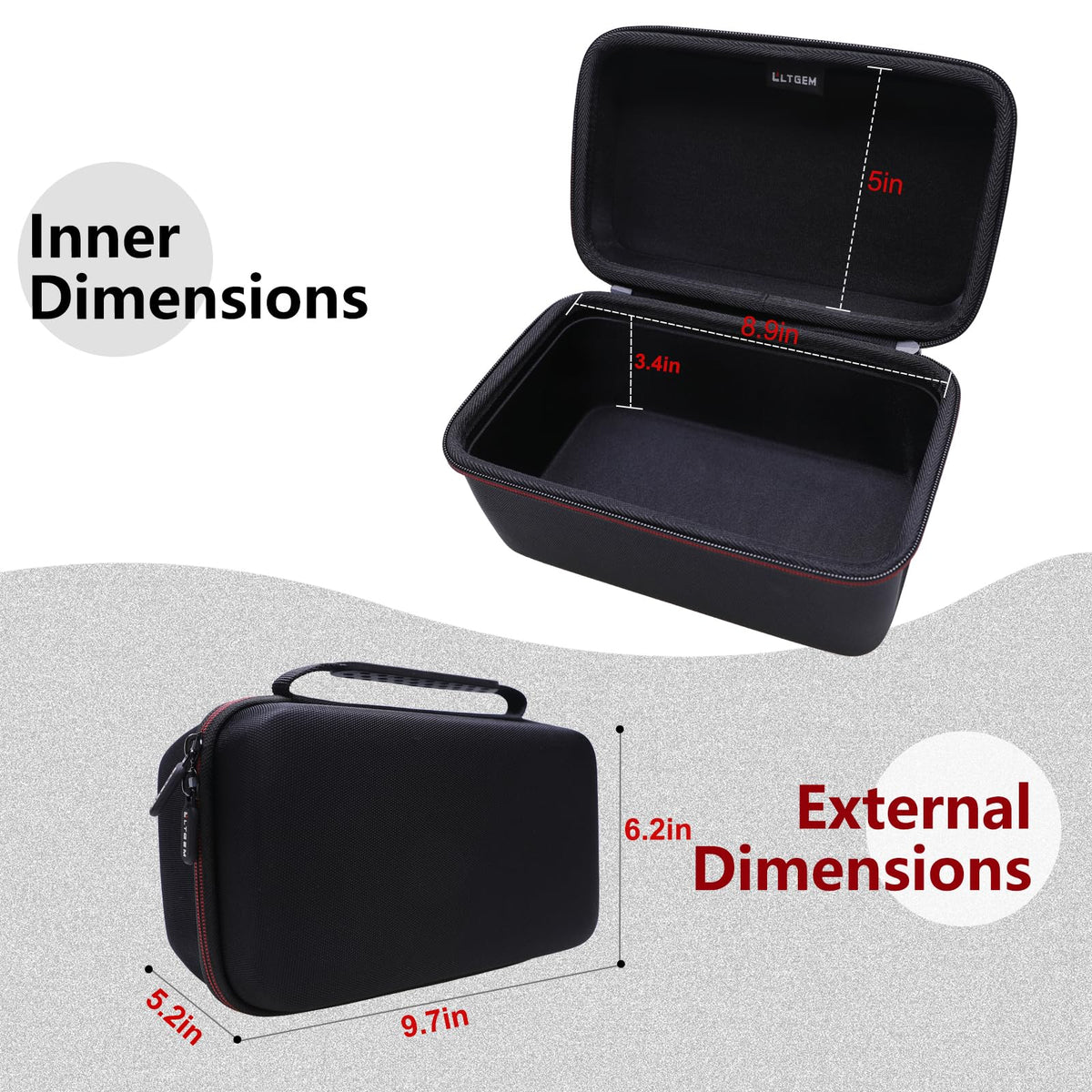 LTGEM Case with hand strap enables easy on-the-go carrying