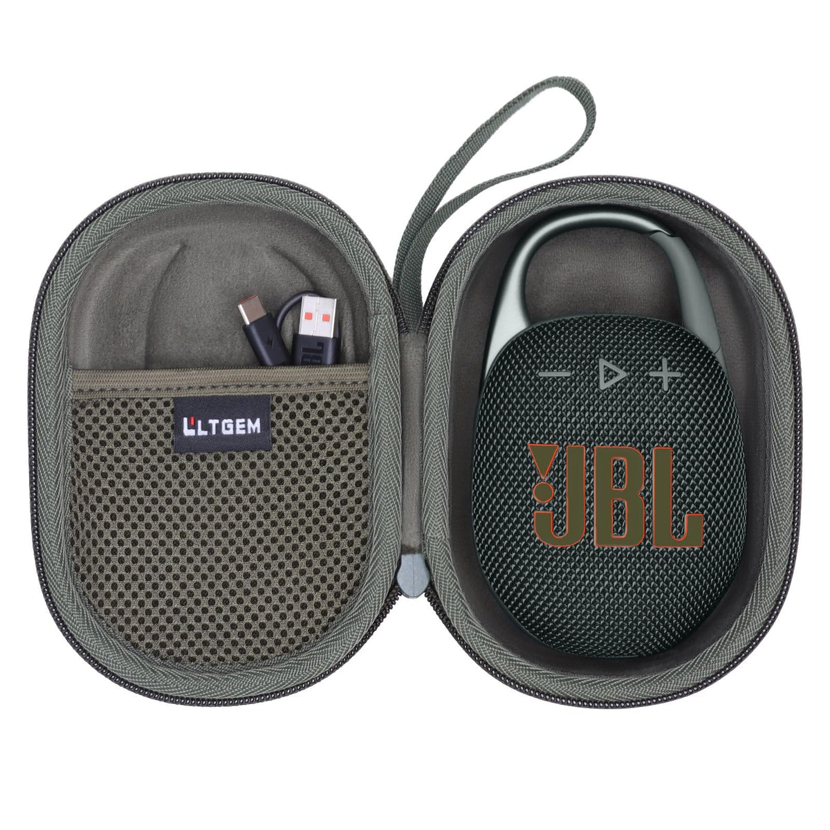 LTGEM JBL Clip 5 case fits snugly, protecting your speaker on the go.