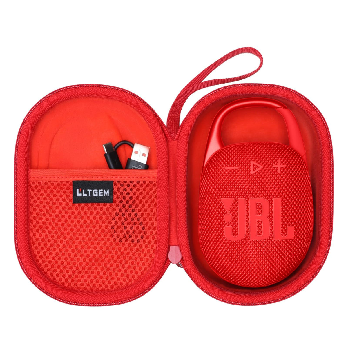 LTGEM Case for JBL Clip 5 front view with snug protection for travel