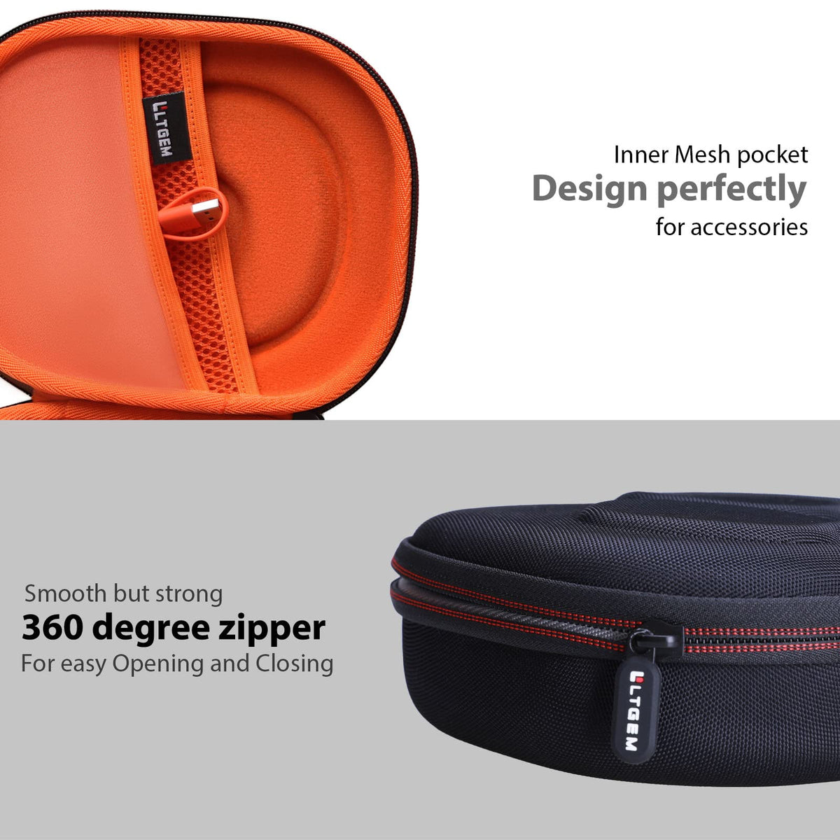 LTGEM case JBL T770NC detachable hand strap boosts portability