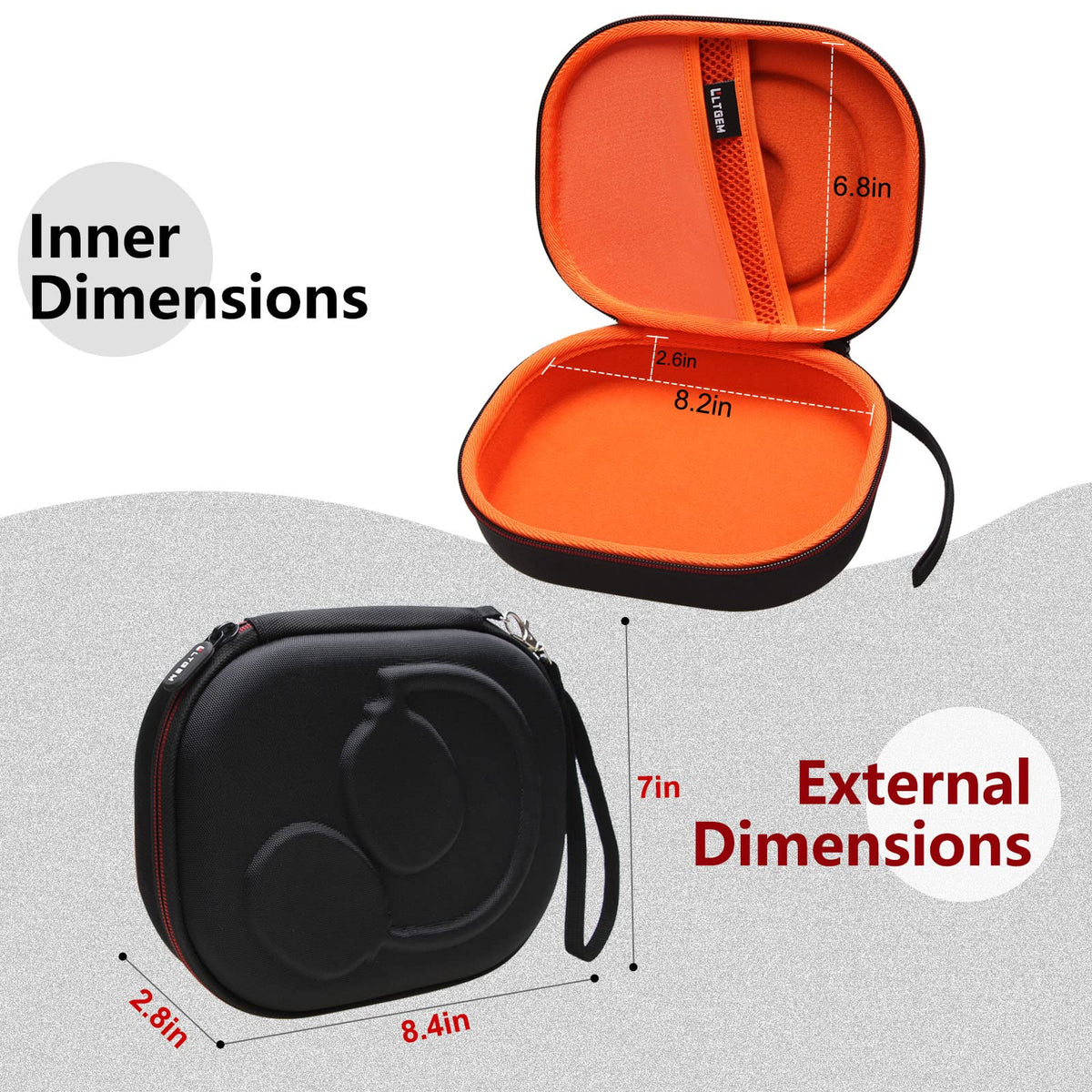 LTGEM case JBL T770NC water resistant shell shields against splashes