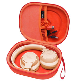 LTGEM JBL Tune 770NC orange case front view protects headphones on the go.