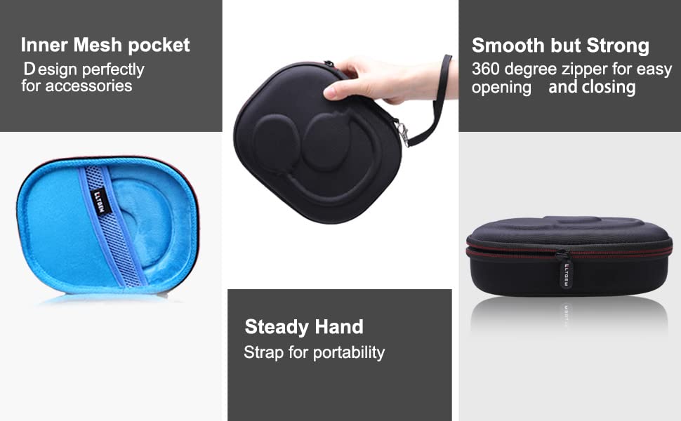 LTGEM lightweight travel case ideal for backpacks and carry-ons.