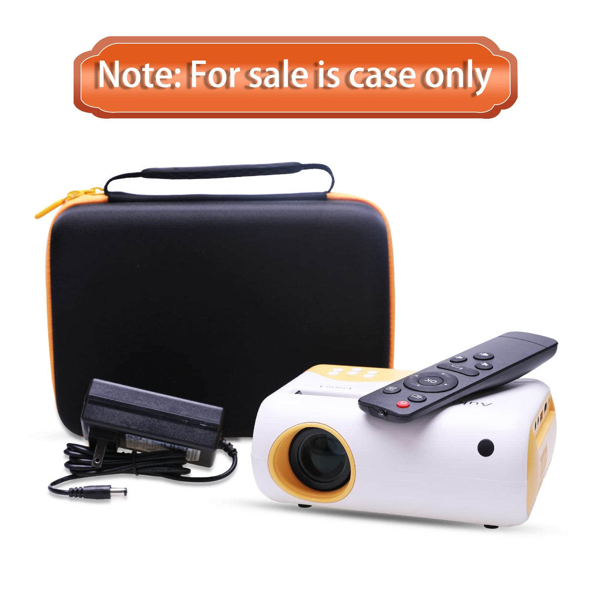 LTGEM case only notice: projector not included, add-on protection.