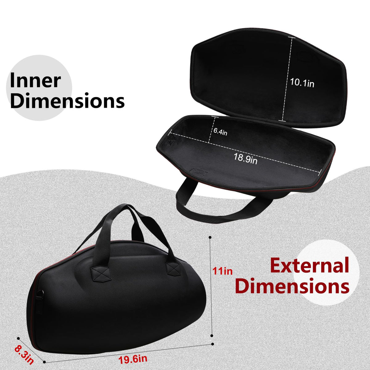 LTGEM adjustable shoulder strap attached for comfortable JBL Boombox 3 carry