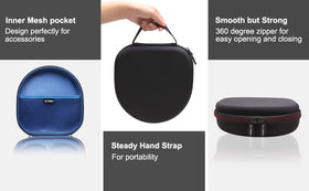 LTGEM case for Sony headphones keeps accessories organized with a secure inner pocket.