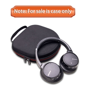 LTGEM case for Sony WH-CH520 interior pocket stores cables and small accessories.