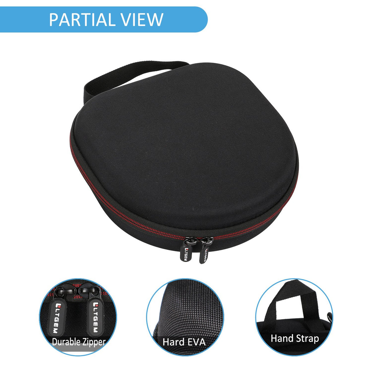 LTGEM durable EVA shell provides semi-waterproof, shockproof protection