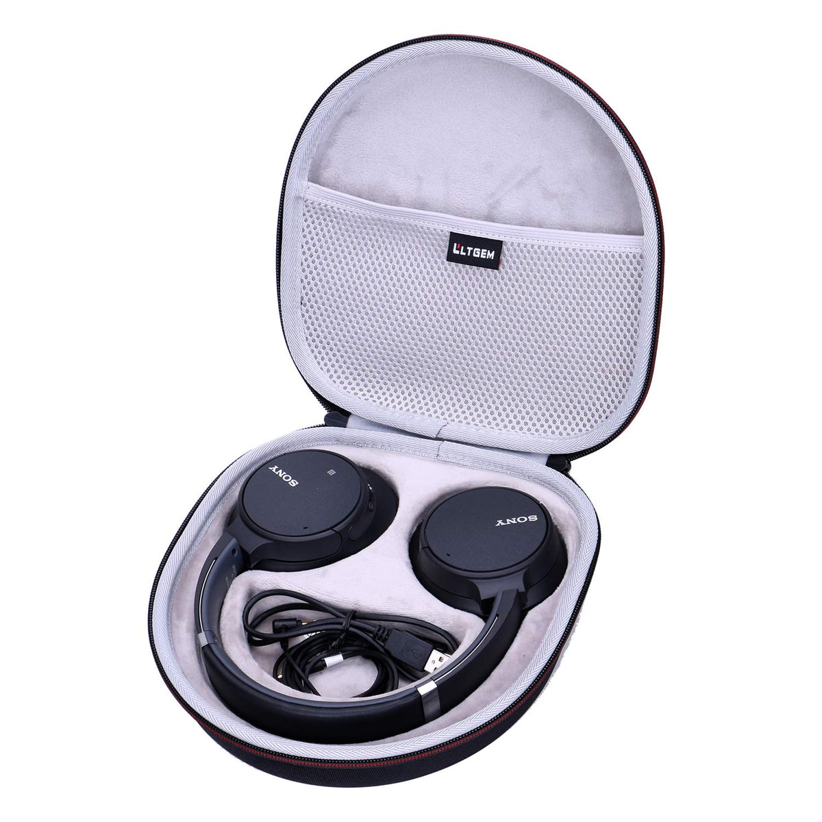 LTGEM case for Sony WH-CH720N/CH520/CH710N/CH510, front view shows rugged protection