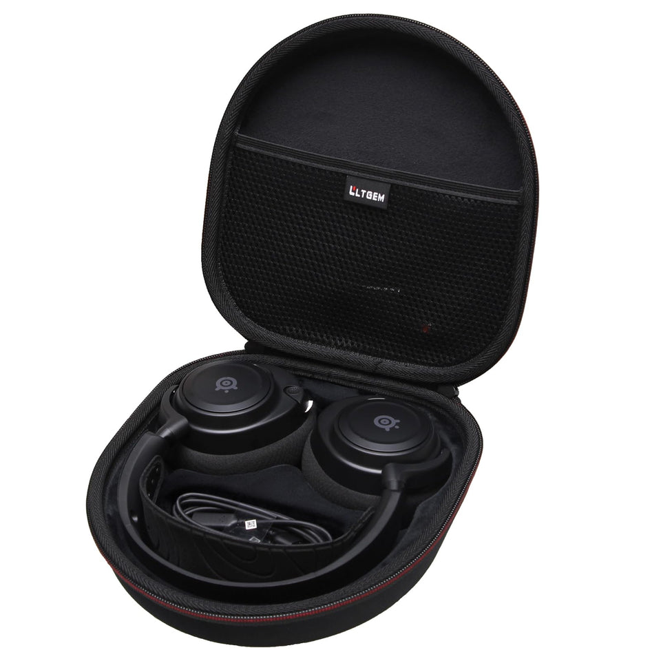 LTGEM case for SteelSeries Arctis Nova 7X, front view, travel-protective shell