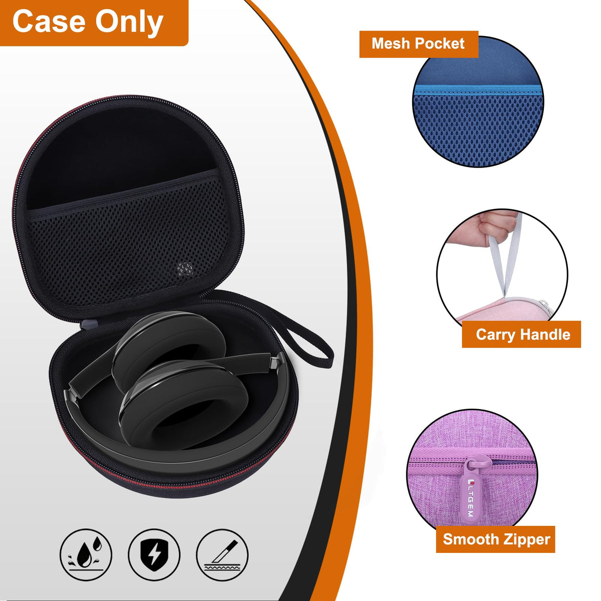 L LTGEM case for Beats Studio Pro with snug protection.